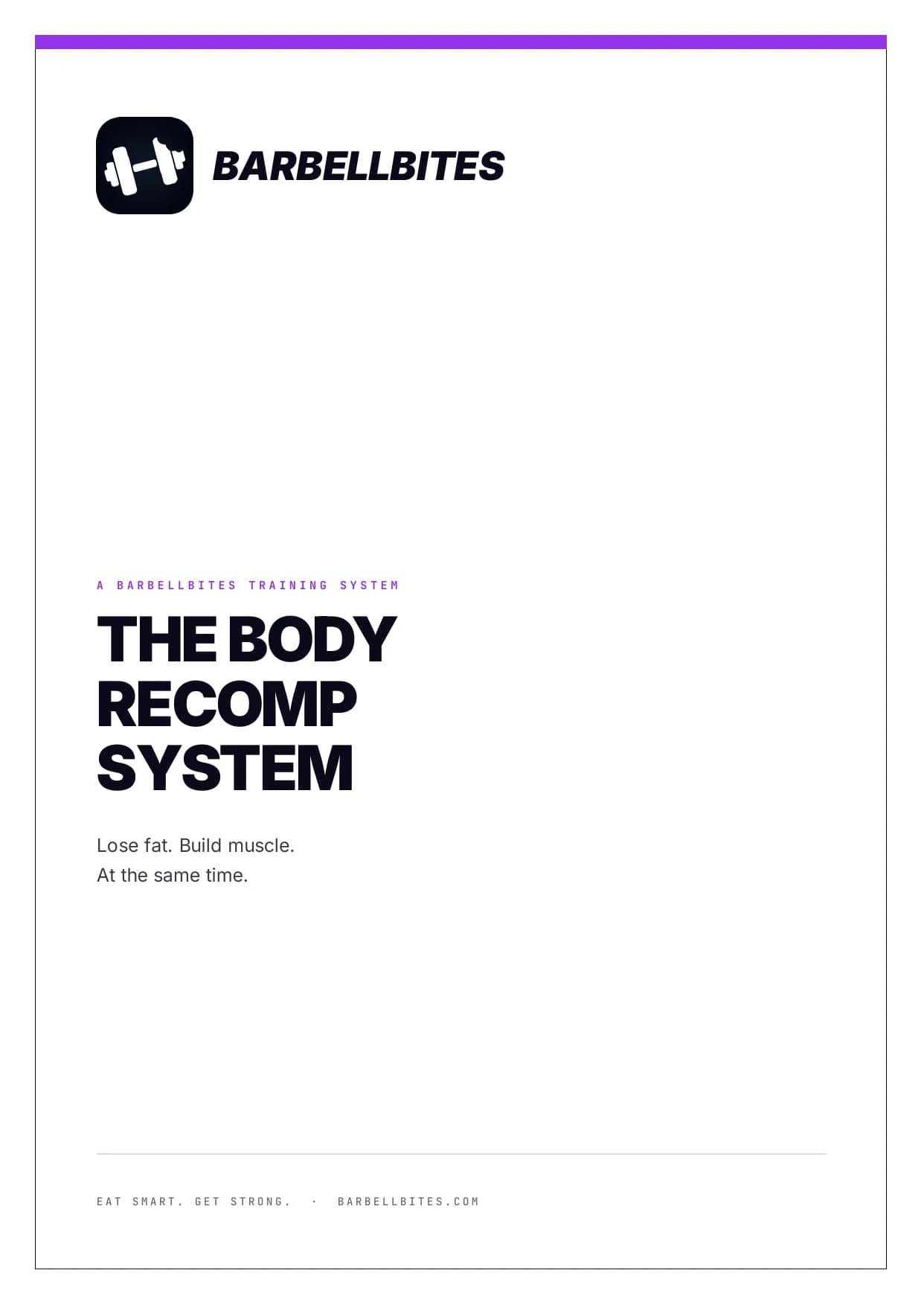 Cover of The Body Recomp System guide