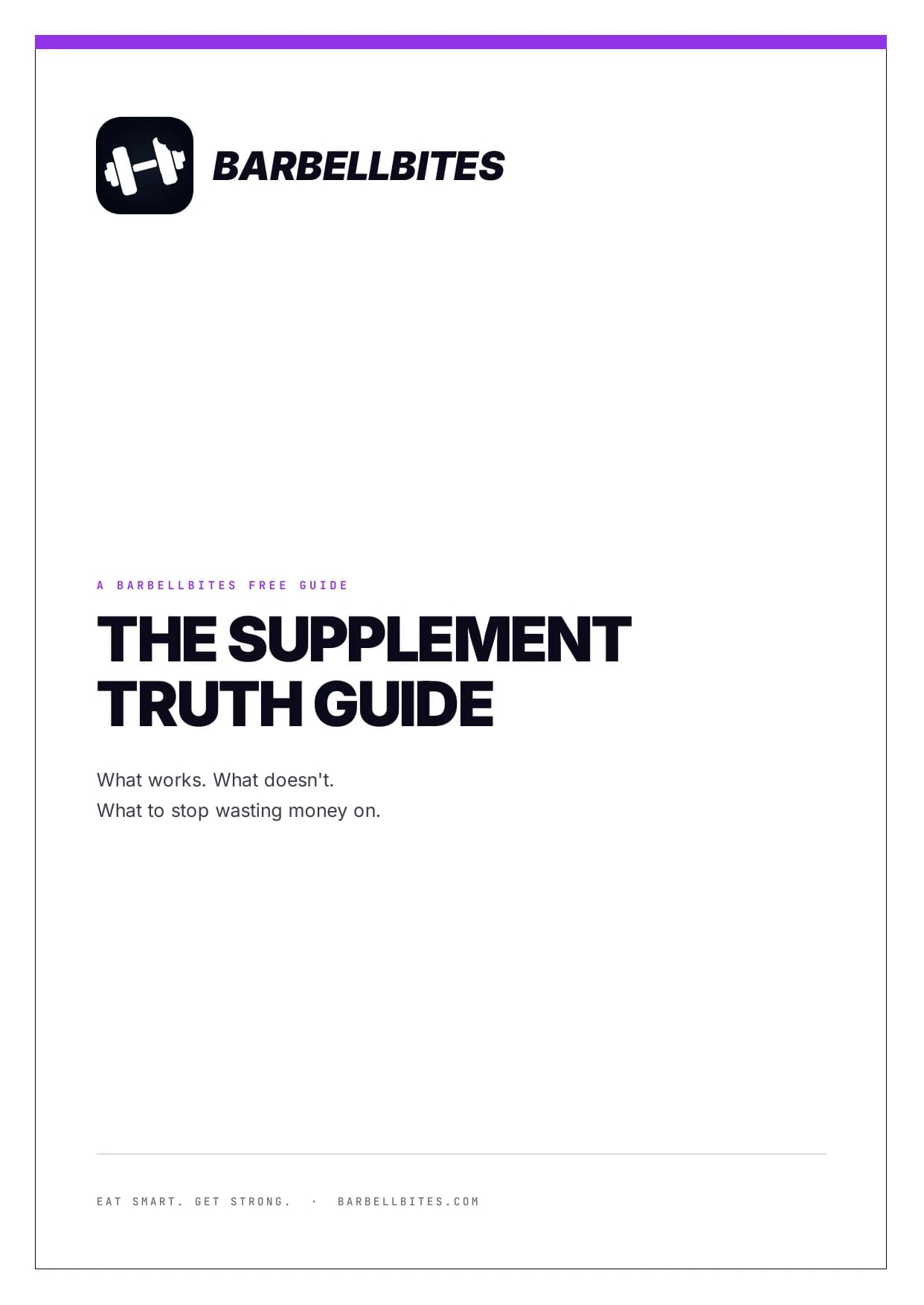 Cover of The Supplement Truth Guide