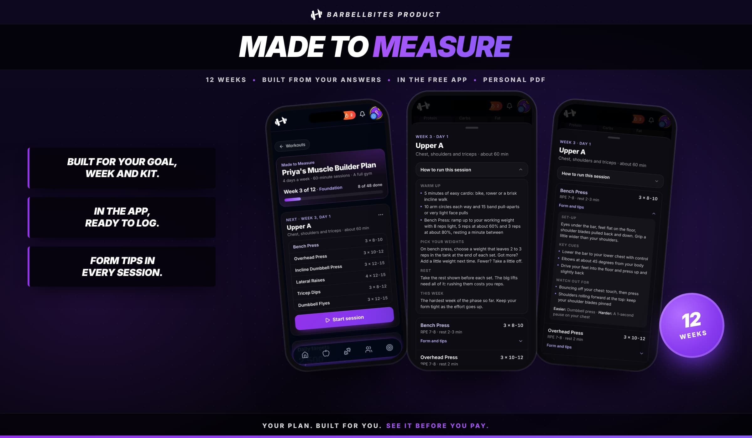 Made to Measure 12-Week Plan product image